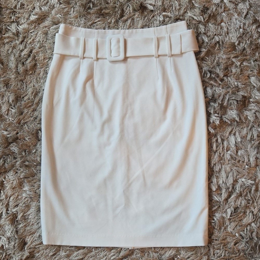 Vintage Tristan White Pencil Skirt Knee-Length Work